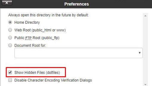 مشاهده فایل مخفی ( htaccess ) در سی پنل
